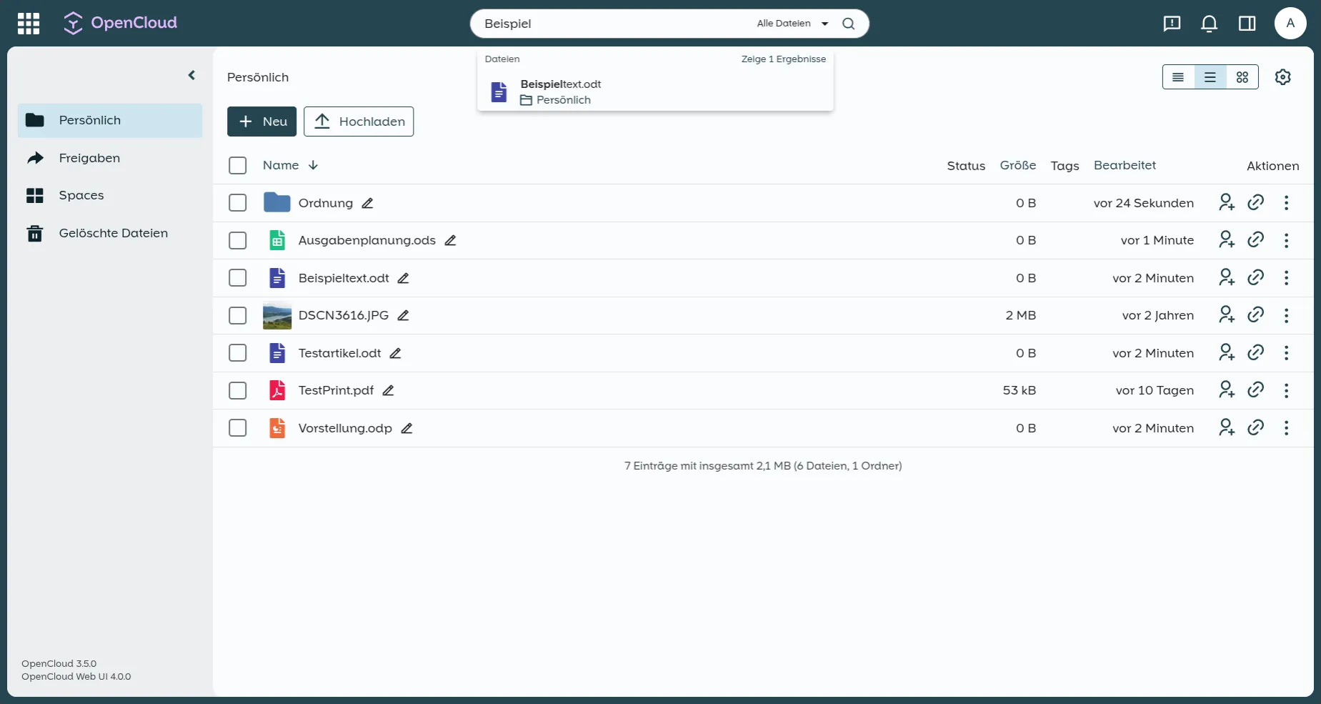 Schnelles und intuitives UI